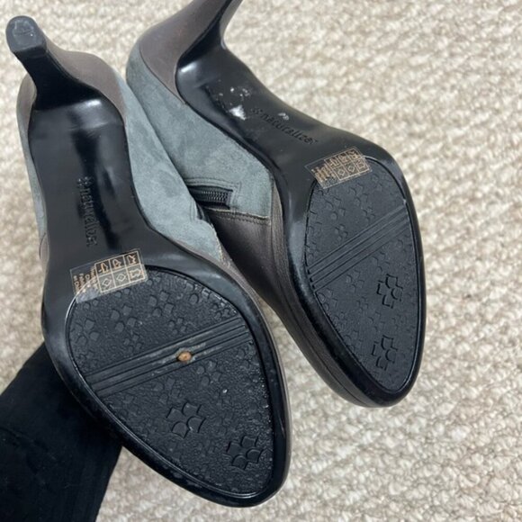 Naturalizer Maureen Gray Leather Suede Zip Ankle Boots Women’s Size 6.5 - Picture 9 of 11